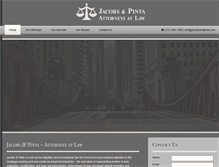 Tablet Screenshot of jacobsandpinta.com